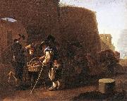 LAER, Pieter van The Cake Seller af oil on canvas